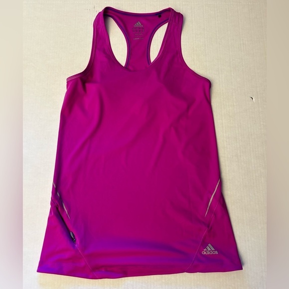 Adidas Pink workout Sleeveless Tank Top SzM. V10 - Picture 4 of 10